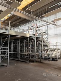 Scaffali  industriali struttura a soppalco 170€/m²