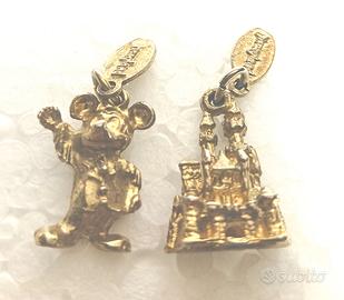 DISNEYLAND 2 ciondoli VINTAGE argento 925 plac.oro