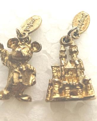 DISNEYLAND 2 ciondoli VINTAGE argento 925 plac.oro