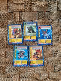 X5 carte digimon 1999 prima edizione
