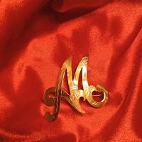SPILLA IN ORO INIZIALE "M"