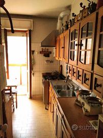 cucina  con ante in legno di rovere massello