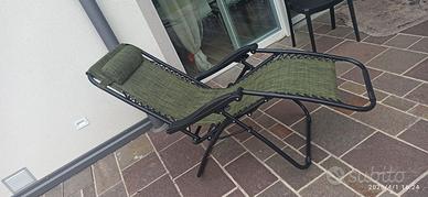 Sedia sdraio lettino sole reclinabile gravità zero