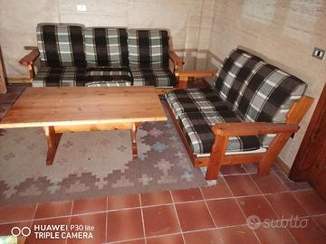 salotto completo stile alpino