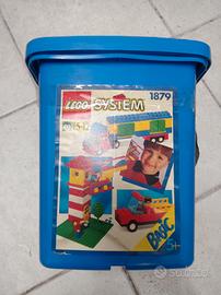 Secchio Lego Basic 1879 Vintage blu e rosso