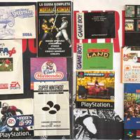 Lotto 40 pezzi manuali, depliant, console varie