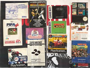 Lotto 40 pezzi manuali, depliant, console varie