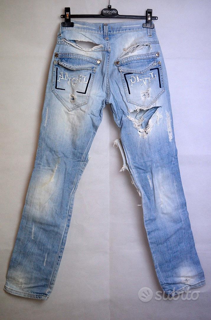 Instagram Jeans Angel Devil Uomo Jeans Angel Devil Strappato
