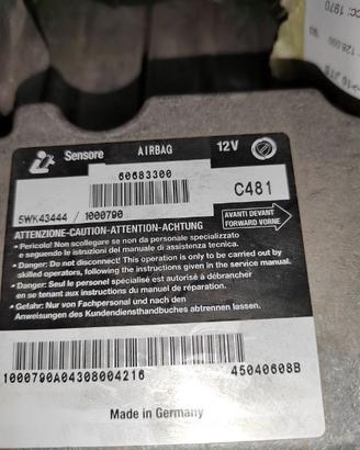 Centralina airbag ALFA ROMEO GT del 2005