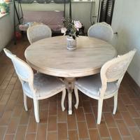 TAVOLO SHABBY ANTICATO ALLUNGABILE 