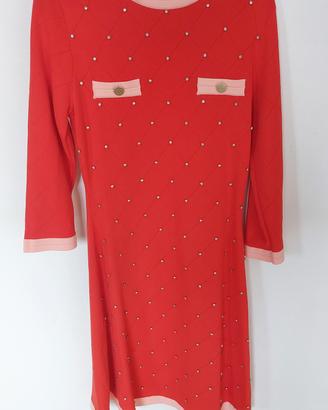 Abito rosso/arancio strass Motivi taglia M