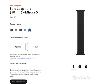 Cinturino Apple Watch Solo Loop -sigillato
