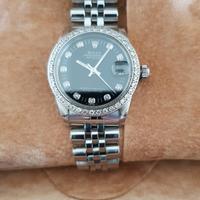 orologio in acciaio con brillanti 