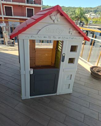 casetta smoby più trampolino molla da giardino 