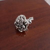 Mazzolino di fiori laminato argento 925 