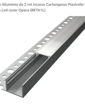 Profilo a L per integrare LED con cartongesso 