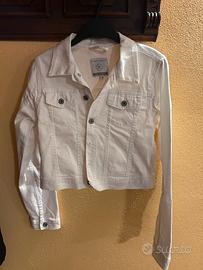 Giubbino cotone bianco tg. 9-10 bambina