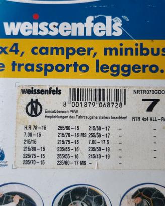 Catene da Neve Weissenfels 4x4 - Camper