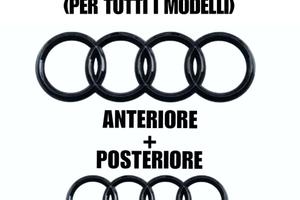 Logo Audi - Anteriore / Posteriore - Nero - A / Q