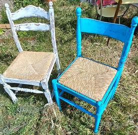 2 sedie vintage colorate 