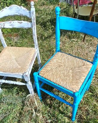 2 sedie vintage colorate 