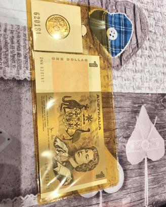 Moneta +banconota da 1 dollaro australiano 