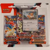 Pokemon Blister 3 Bustine Ossidiana Infuocata