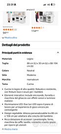 Cucina giocattolo in legno completa – NUOVA, mai a