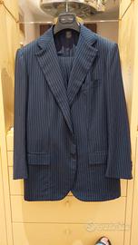 Abito sartoriale gessato blu