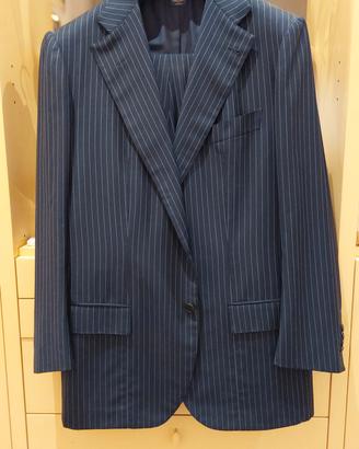 Abito sartoriale gessato blu