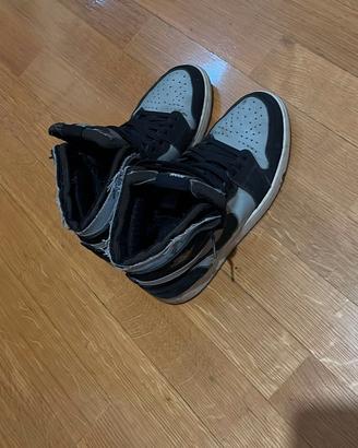 Scarpe Air Jordan 1 Zoom Grigio Nero 45