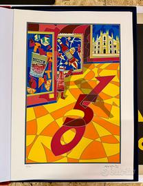 Litografia originale - Campari Ugo Nespolo