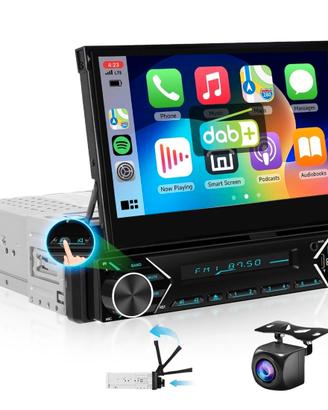 autoradio schermo retrattile Android carplay 