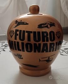 Salvadanaio in terracotta "Futuro Milionario"