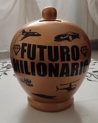 Salvadanaio in terracotta "Futuro Milionario"