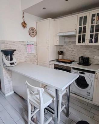 Cucina lineare completa con penisola
