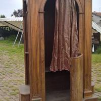 COPPIA CONFESSIONALI LEGNO ANTICO, BEN CONSERVATI