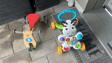 primi passi e bicicletta senza pedali 