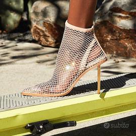 Scarpe con Tacco Mesh Oro Tamara Mellon