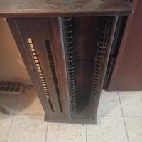 porta CD  legno e ferro battuto 