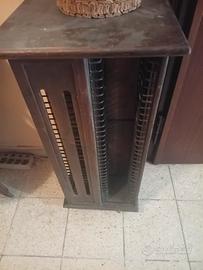 porta CD  legno e ferro battuto 