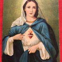 Roma 1952 Santino Cuore immacolato di Maria