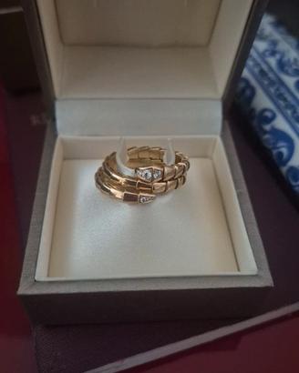 Anello Bulgari Serpenti Viper Oro Rosa Diamant