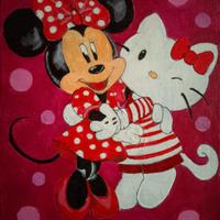 dipinto Minnie e kitty 