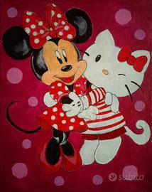 dipinto Minnie e kitty 