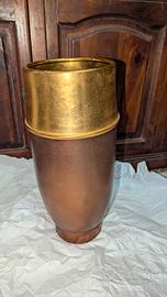 vaso portaombrelli in rame e ottone 