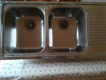 Lavello da incasso acciaio inox 2 vasche