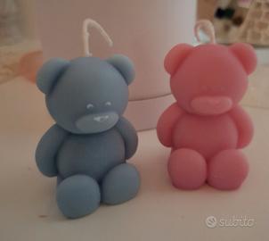 Candele Teddy Bear in coppia