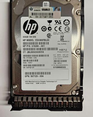 HARD DISK SAS HP 300 Gb