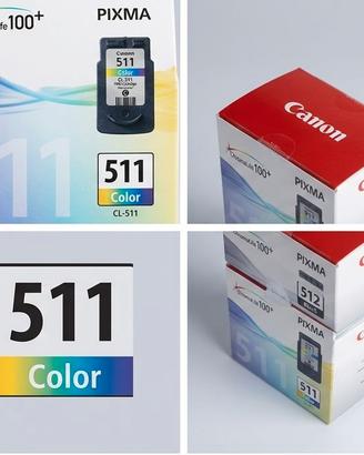 Cartucce Originali Canon PG-512 (Nero) e CL-511 (C